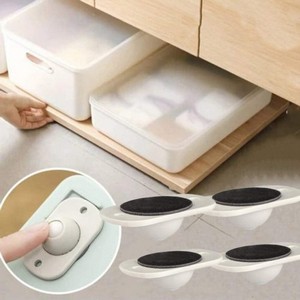 Adhesive Pulley Rollers Set, Self-Adhesive 360° Rotating Paste Pulley Wheels for Under Bed Storage, Cabinets, Mini Ball Transfer