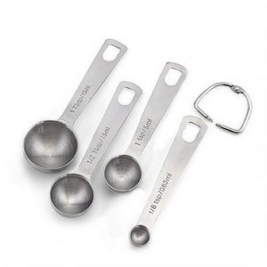 Stainless Steel Measuring Spoon 4Pcs,  Metal Spoon Set Tablespoon and Teaspoon for Accurate Measure