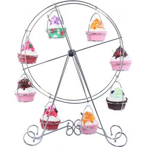 8 PCS HEXAGONAL FERRIS WHEEL CUPCAKE STAND