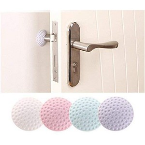 Door handle Stopper Wall Protector Noise Reduction Door Cushion Rubber Stopper (Pack of 4)