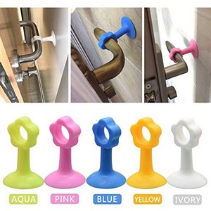 Door Stopper Vacuum Base (Pack of 2) Silicone Door Stopper