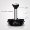 Spice Rack with 6 Glass Spice Holders Jar, Revolving Spice Rack Kitchen Cabinet and Worktop