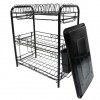 3 Layer Dish Drying Rack Dish Rack with Utensil Holder and Dish Drainer for Kitchen Counter (Black)