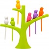 6 pieces of Hummingbird Fork Set, Colorful Bird-Shaped Party Toothpicks With 1 Tree-Shaped Bracket