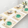 Placemats Kitchen Table Mat for Dining Table Non-Slip Washable Heat Resistant Plate Mat Rectangle Gold Bloom Kitchen Table Mats Set of 6 (Golden)