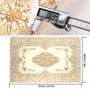 Placemats Kitchen Table Mat for Dining Table Non-Slip Washable Heat Resistant Plate Mat Rectangle Gold Bloom Kitchen Table Mats Set of 6 (Golden)