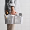 3 Compartment Storage Basket with Handle