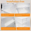 Shoe Storage Boxes, 3 Pack Installation-free Stackable Shoe Boxes Large Capacity, Shoe Organizer with Doors