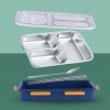 3 Compartment Stainless Steel Insulated Perfect Lunch Box for School & Office Men and Women