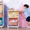 Kids Tilt Baskets Toys Organizing Trolley - Colorful Trolley