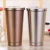 500ml Vacuum Insulated Mug Stainless Steel Thermal Mug Car Coffee Mug with Straw