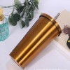 500ml Vacuum Insulated Mug Stainless Steel Thermal Mug Car Coffee Mug with Straw