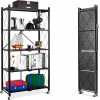 Foldable Steel Metal Rack Organizer Shelf Rack with Wheels