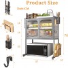 Microwave Stand With Storage Cabinets Dustproof Cupboards Dish Storage Racks Knife Tableware Storage Racks