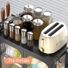 Microwave Stand With Storage Cabinets Dustproof Cupboards Dish Storage Racks Knife Tableware Storage Racks