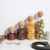 (Pack of 4) Cork Lead-free Glass Jar With Lid Bottle Storage Tank Transparent Storage Jars Storage Airtight Canister