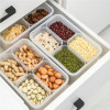 Fridge Food Storage Container With Lid, Airtight Refrigerator Food Box With 4Pcs Detachable Drain Baskets