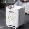Laundry Baskets on Wheels, Laundry Trolley, Laundry Collector with 2 Layers, 2 Storage Baskets, Laundry Sorter for Bedroom