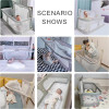 3 In 1 Baby Bed Without Mattress Breathable And Visible Mesh Window Sturdy Aluminum Alloy Bed Bracket For Baby Co-Sleeping