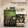 Makeup Organizer Countertop - Cosmetic Display Case, Table Cosmetics Drawer | Large Capacity Cosmetics Storage Box, Makeup Brushes Holder With Mirror for Lipsticks, Hair Clips