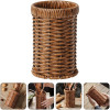 1Pc Rattan Woven Tableware Creative Stationery, Kitchen Accessories Holder