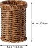 1Pc Rattan Woven Tableware Creative Stationery, Kitchen Accessories Holder