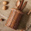 1Pc Rattan Woven Tableware Creative Stationery, Kitchen Accessories Holder