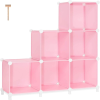 DIY Multipurpose Portable Wardrobe Cabinet Clothes Storage Organizer Almirah - 6 Cubes