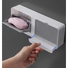Wall Mounted Soap Box - No-Drilling Double Soap Drainer - Bathroom Soap Holder