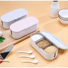 Separated Seasoning Box Spice Jars With Spoon - Flip-lid Spices Rectangle Separable Seasoning Box for Kitchen