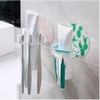 Toothbrush & Paste Holder Wall-Mounted - Bathroom Storage Rack Bathroom Accessories 1pc.