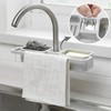 Kitchen Sink Faucet Sponge Soap Cloth Drain Rack Storage Organizer Shelf Holder - Space Saving Strong and Durable for Everyday Standard Use