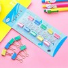 10Pcs Colorful Paper Receipt Folder Document Binder Clips Metallic Stainless Steel Office Stationery Binding Supplies Clips