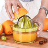 Manual Citrus Juicer + Grater - Lemon Orange Juicer Manual Hand Squeezer with Built-in Measuring Cup and Grater