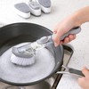 Liquid Soap Dishwashing Brush Scrubber - Kitchen Pot Cleaner Tool Handle Sponge with Wok Brush