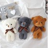 Plush Toy Teddy Bear Doll with Tie Pendant Keychain PP Cotton Soft Stuffed Bears Toy Doll Birthday Gifts 1PCS