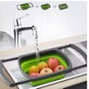 Kitchen Colander Fruit Vegetable Washing Basket Foldable Strainer Collapsible Drainer Over The Sink Adjustable