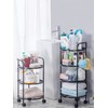 Rolling Cart Storage Rack Trolley Storage Holder Food Trolley Cart with Wheels