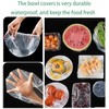 100Pcs Bowl Covers, Food Covers for Outside, Plastic Bowl Food Cover, Plastic Wrap for Food, Plastic Wrap, Reusable Food Wrap Bowl Covers