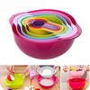Cake Baking Mixing Bowl Making Tools Sieve Container Measuring Spoon & More- 8 Pcs Set
