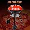 BBQ Charcoal Grill Round Grill BBQ Kettle - 22 Inch Barbecue Grill With Lid and Wheels