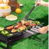 Portable BBQ Grill Charcoal Stainless Steel Foldable Barbecue Tool Kits for Camping Picnic Outdoor Garden Party