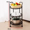 Rolling Cart Storage Rack Trolley Storage Holder Food Trolley Cart with Wheels