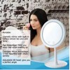 Sweat-Free Makeup Mirror Beauty Fan Mirror Desk-Top Keeps Skin Cool Beauty LED Lighted
