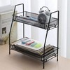 2 Layer Metal Stand Small Storage Rack for Kitchen, Bath Room, Bedroom and Office
