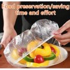 100Pcs Bowl Covers, Food Covers for Outside, Plastic Bowl Food Cover, Plastic Wrap for Food, Plastic Wrap, Reusable Food Wrap Bowl Covers