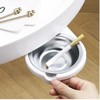 Hidden Undertable Ashtray Stainless Steel Rotating Ashtray With Lid Rotating Bottom